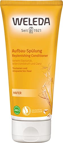 WELEDA Organic Oat Conditioner, Care Hair Conditioner provides elasticity, resilience and shine, the natural cosmetic hair oil improves combability (1 x 200 ml) on sale